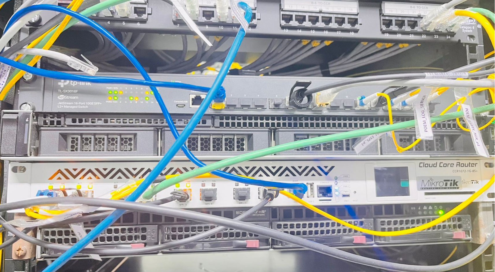 Poem Techno server and data center infrastructure — enterprise-grade networking equipment — ISP-grade expertise from leading ISP/data center service provider, powering the platform's security architecture